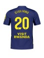 Atletico Madrid Giuliano Simeone #20 Vieraspaita 2025-26 Lyhythihainen